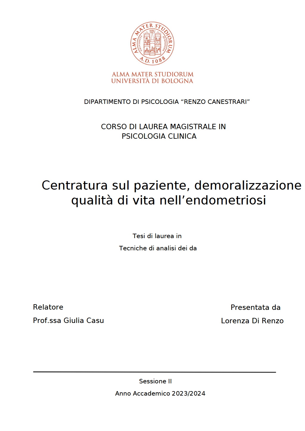 Di Renzo tesi